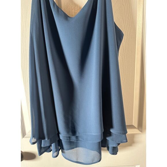 Torrid Sophie Chiffon Embroidered Swing Cami - Blue - Size 4X - Picture 8 of 10